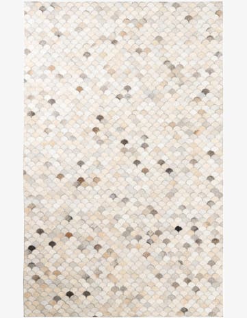 5' x 8' Cowhide Leather Rug