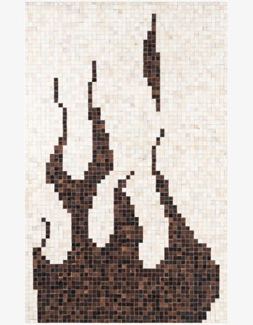 5' x 8' Cowhide Leather Rug