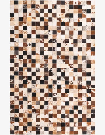 5' x 8' Cowhide Leather Rug