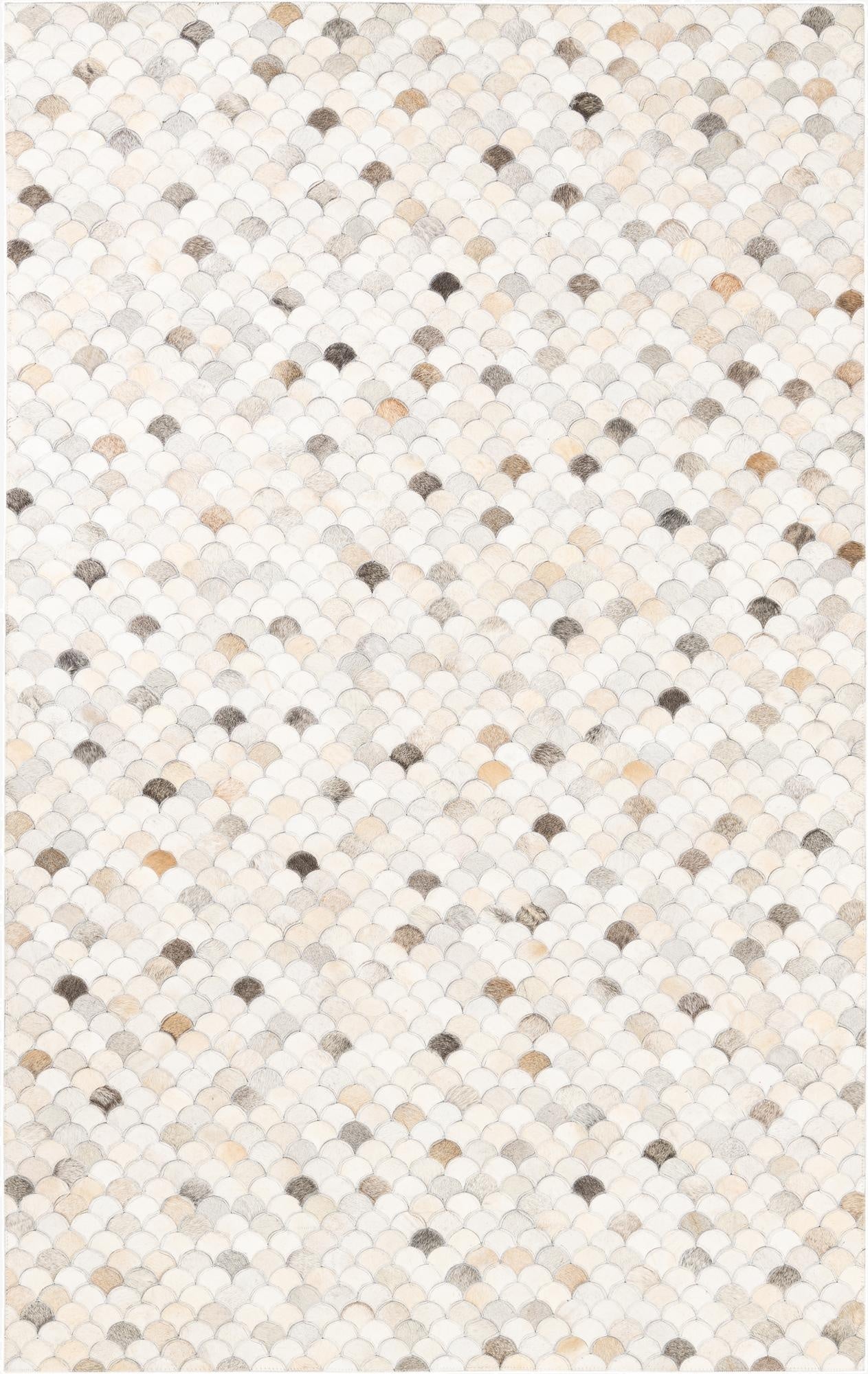 5' x 8' 1 Cowhide Leather Rug