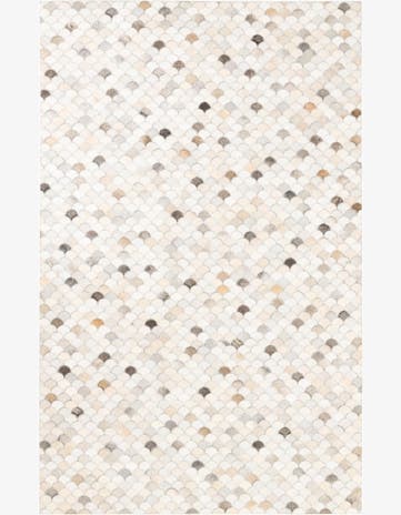 5' x 8' 1 Cowhide Leather Rug