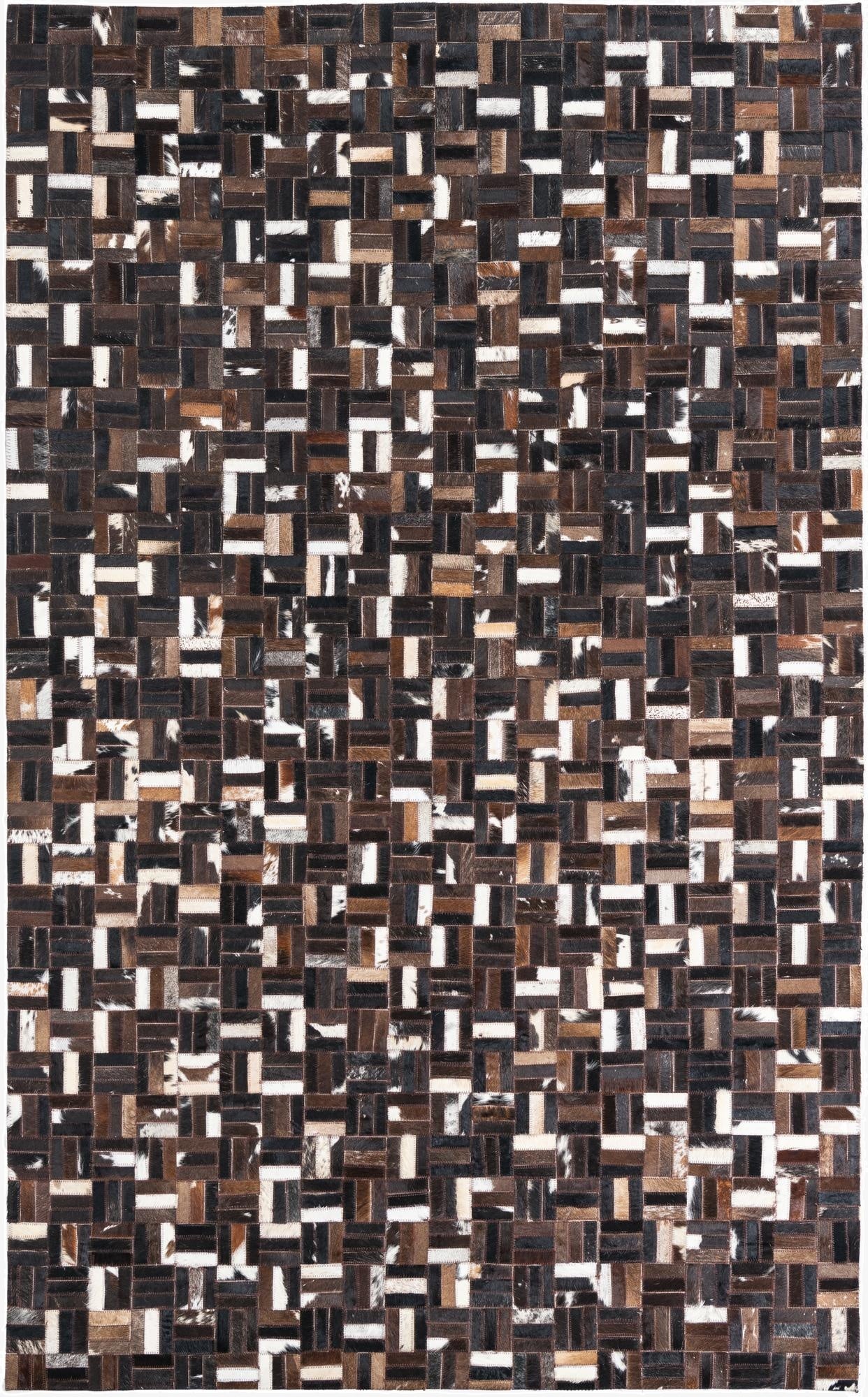 5' x 8' 1 Cowhide Leather Rug