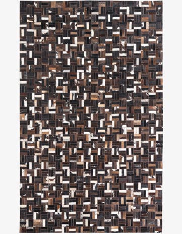 5' x 8' 1 Cowhide Leather Rug