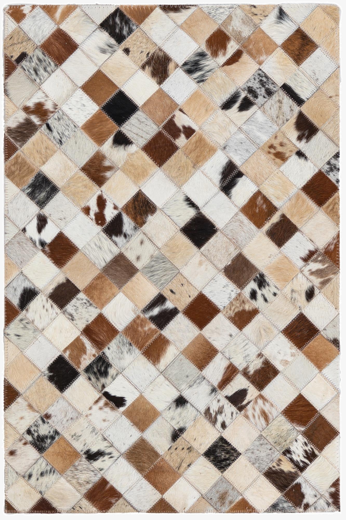 2' x 3' Cowhide Leather Rug