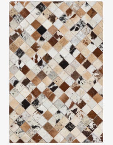 2' x 3' Cowhide Leather Rug