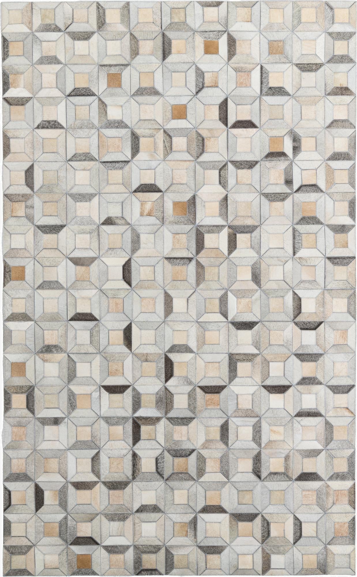 5' x 8' Cowhide Leather Rug