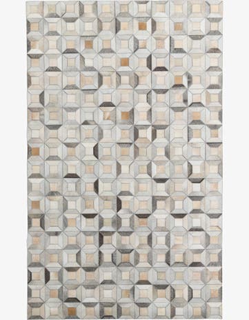 5' x 8' Cowhide Leather Rug