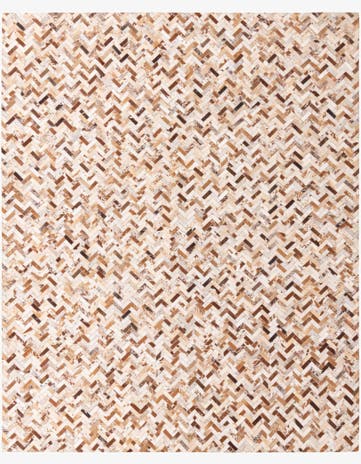 8' 3 x 10' Cowhide Leather Rug