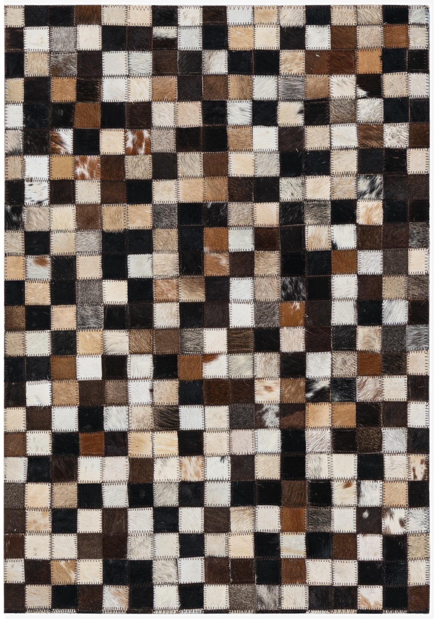 2' 1 x 3' Cowhide Leather Rug