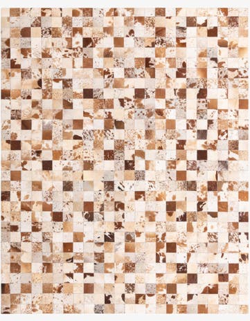 8' x 9' 10 Cowhide Leather Rug