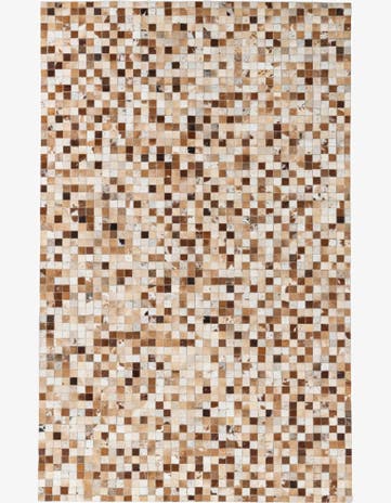 5' x 8' Cowhide Leather Rug