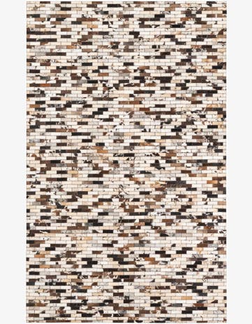 5' x 8' Cowhide Leather Rug