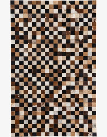5' x 8' Cowhide Leather Rug