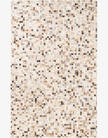 5' 2 x 8' 3 Cowhide Leather Rug