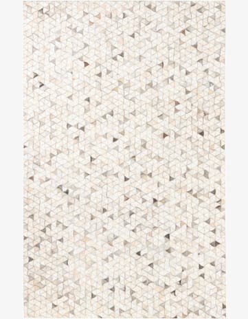 5' 1 x 8' 1 Cowhide Leather Rug