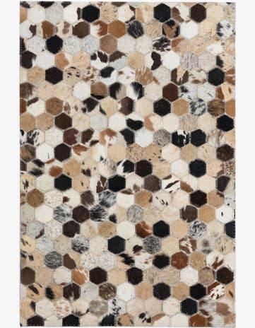 2' x 3' Cowhide Leather Rug