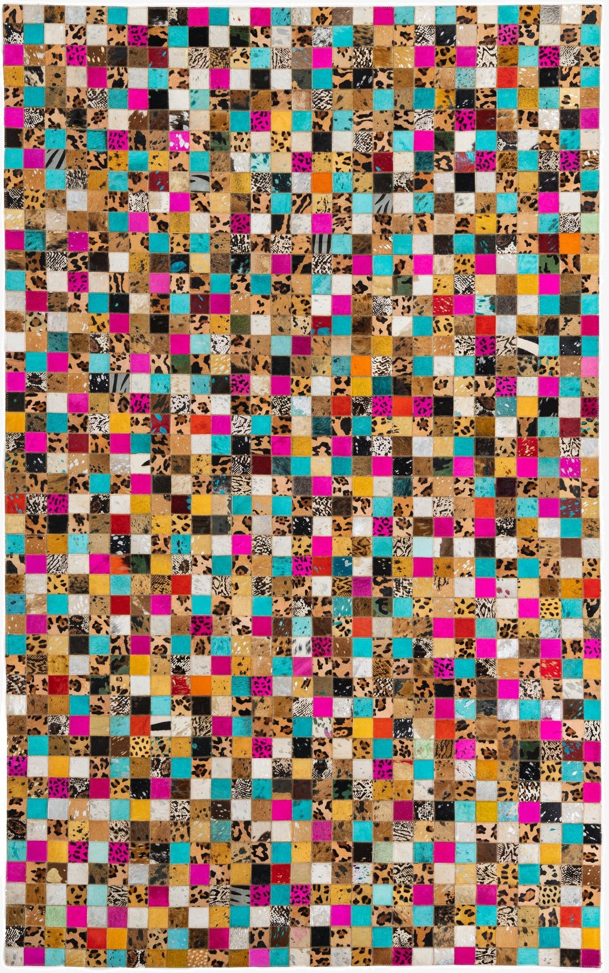 5' x 8' Cowhide Leather Rug