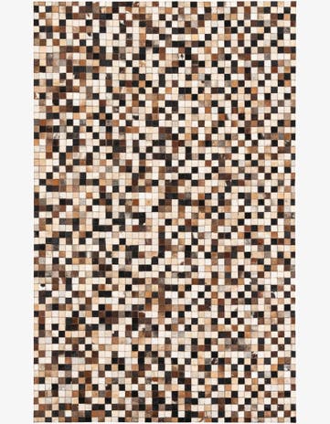 5' x 8' Cowhide Leather Rug