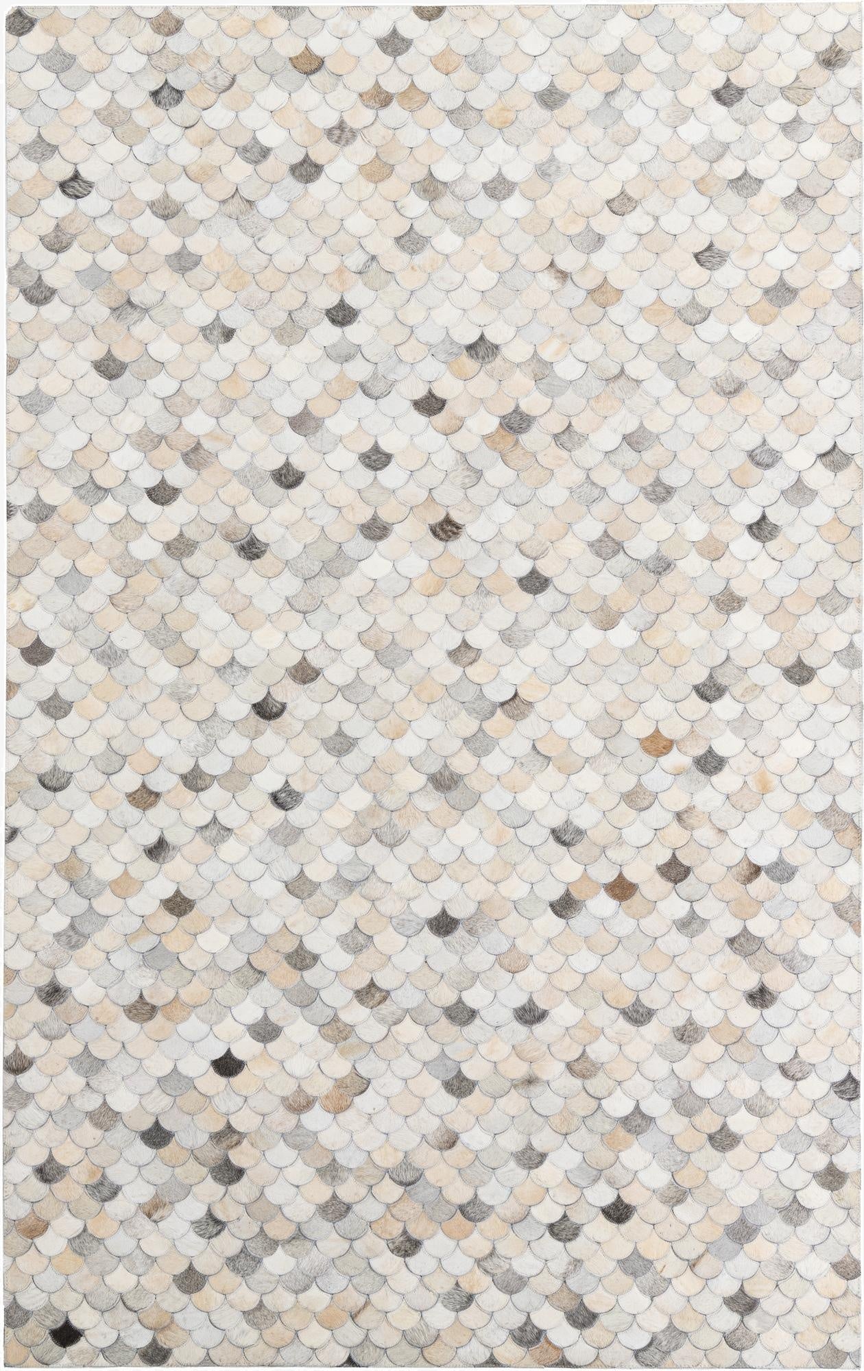 5' 1 x 8' Cowhide Leather Rug