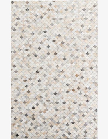 5' 1 x 8' Cowhide Leather Rug