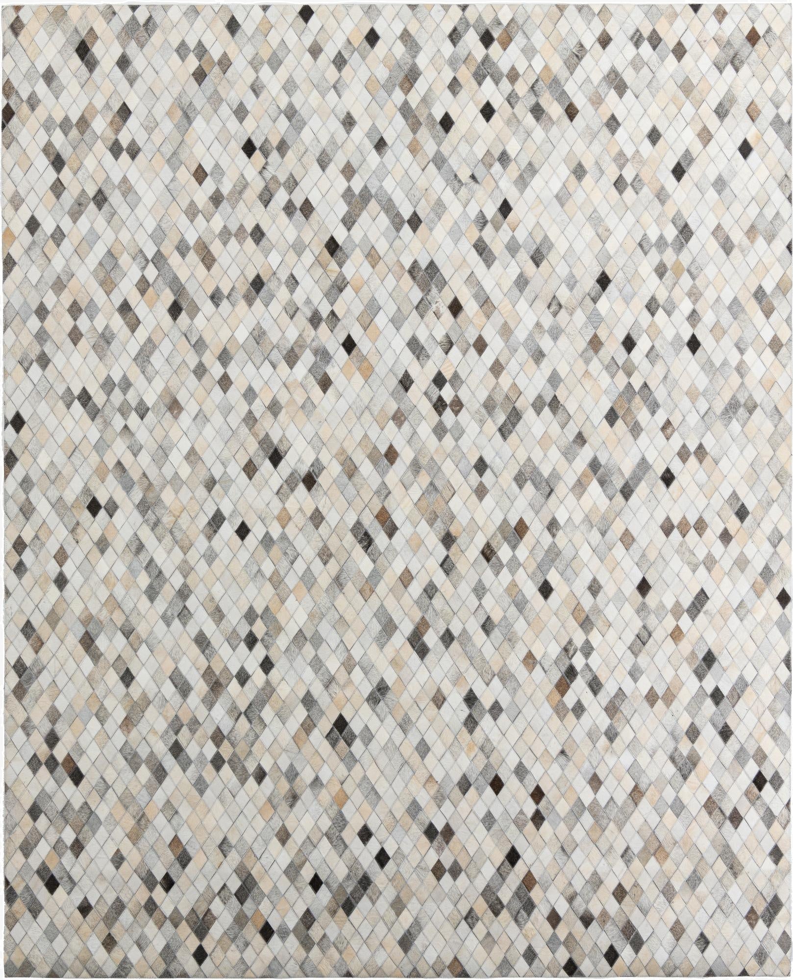 8' x 9' 10 Cowhide Leather Rug