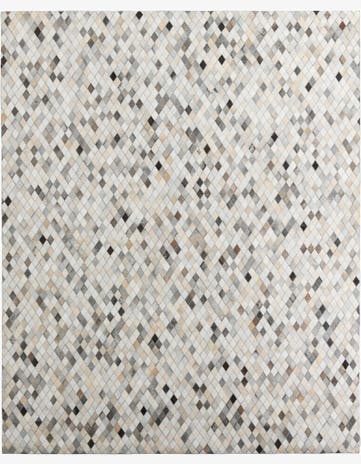 8' x 9' 10 Cowhide Leather Rug