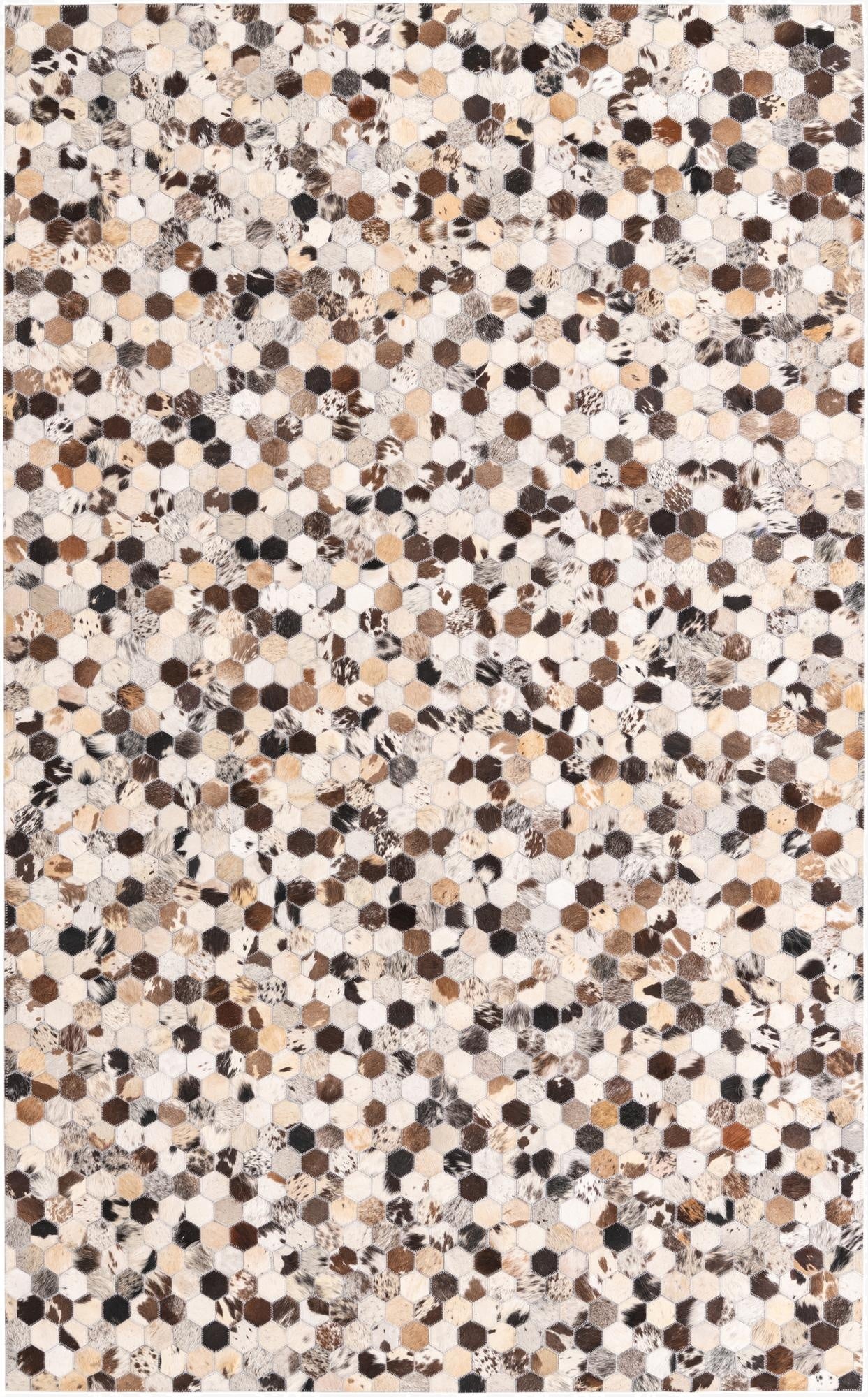 5' x 8' Cowhide Leather Rug