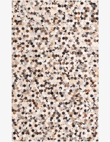 5' x 8' Cowhide Leather Rug