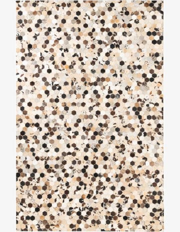 5' 2 x 8' Cowhide Leather Rug