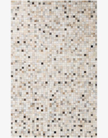 5' x 8' Cowhide Leather Rug