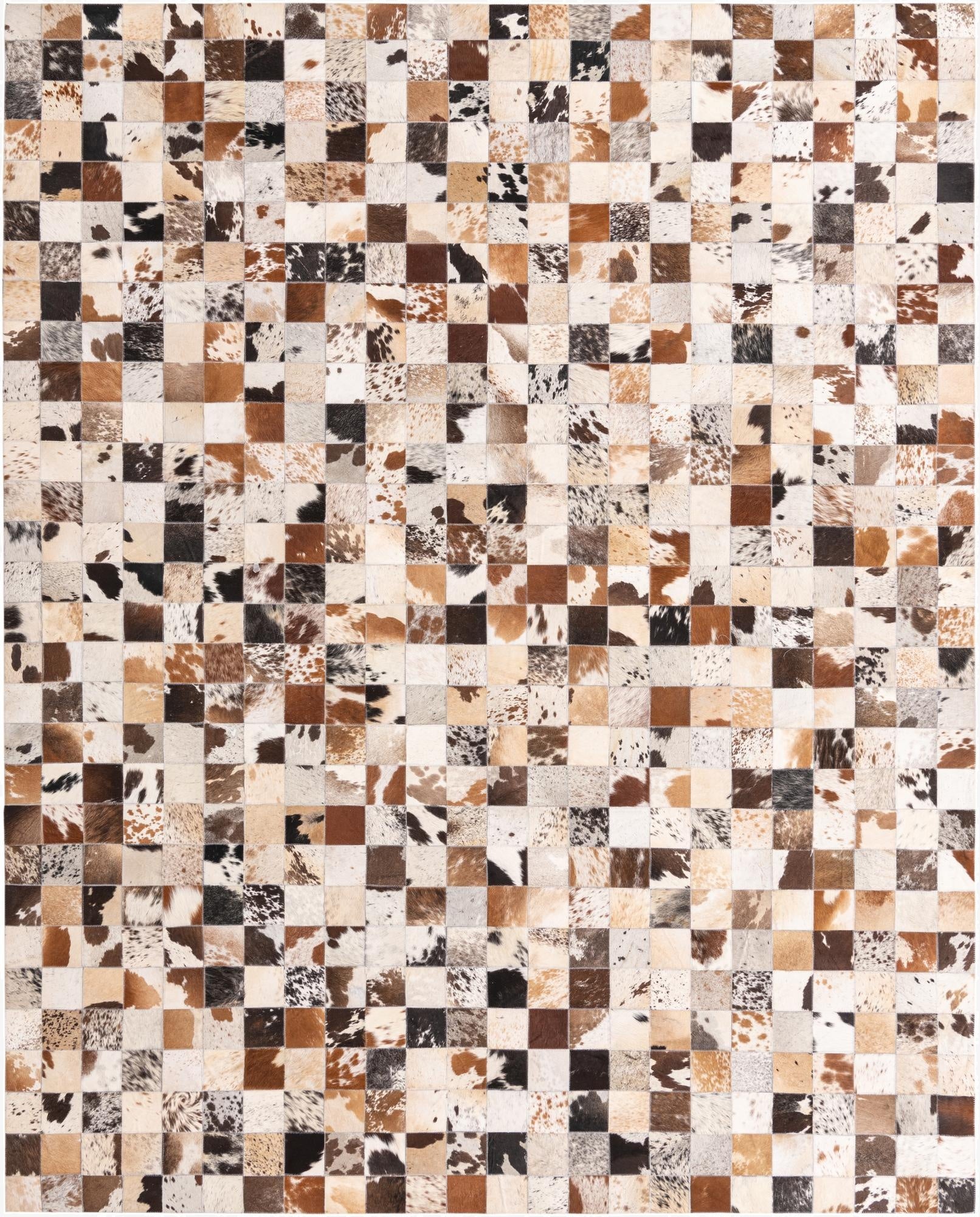 8' x 9' 10 Cowhide Leather Rug
