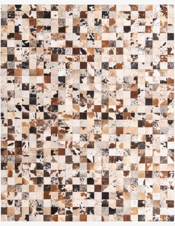 8' x 9' 10 Cowhide Leather Rug