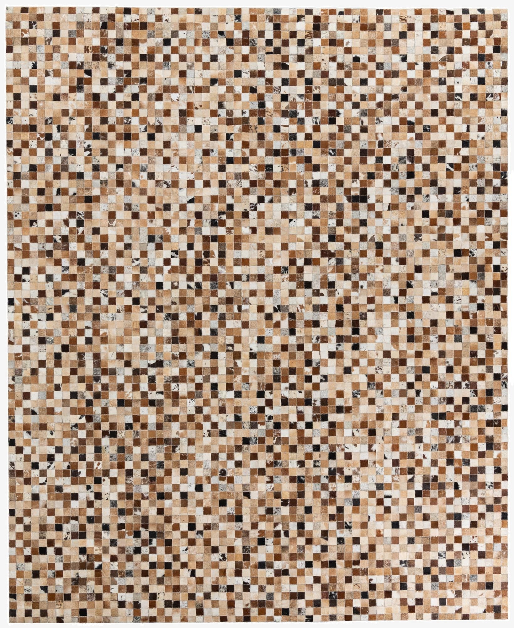 8' x 9' 10 Cowhide Leather Rug