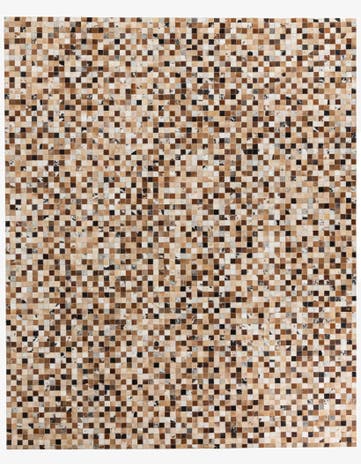 8' x 9' 10 Cowhide Leather Rug