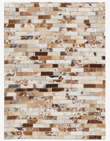 2' x 3' Cowhide Leather Rug