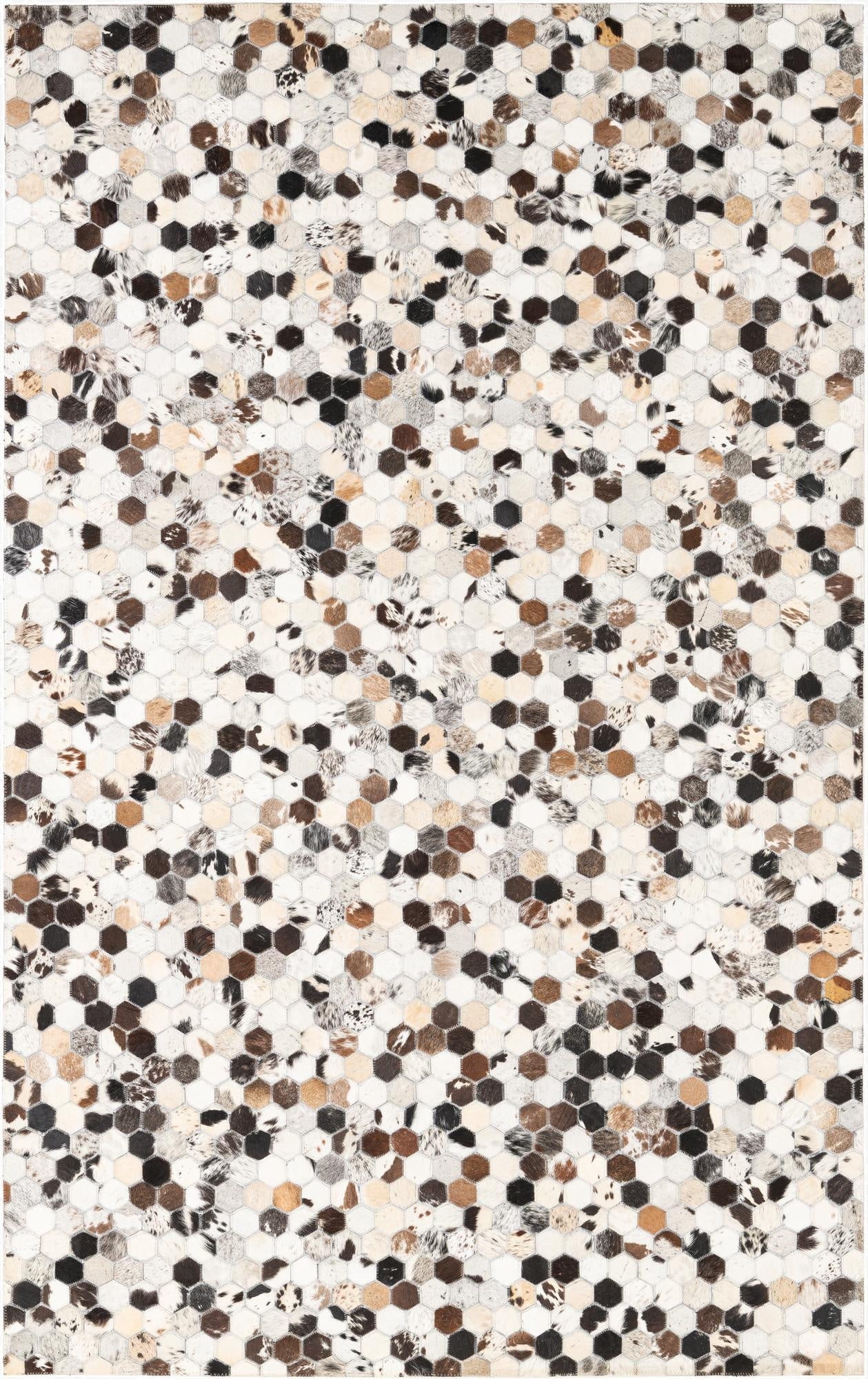 5' x 8' Cowhide Leather Rug