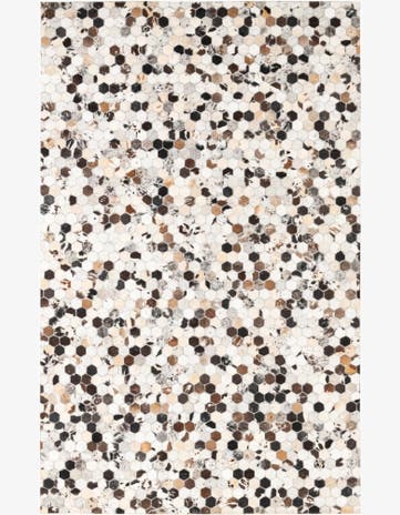5' x 8' Cowhide Leather Rug