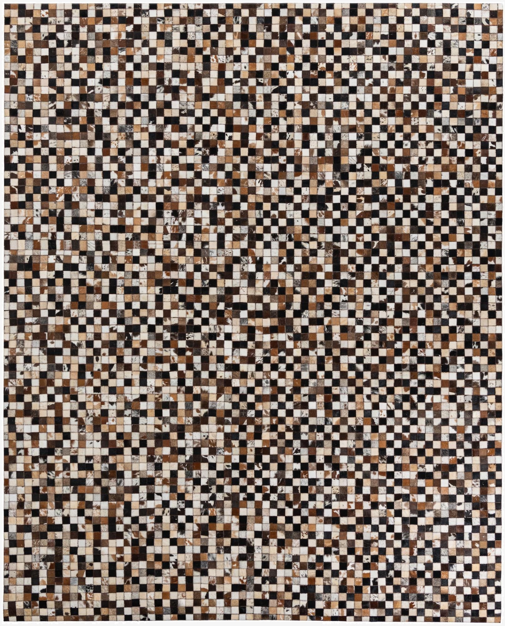 8' 1 x 10' Cowhide Leather Rug