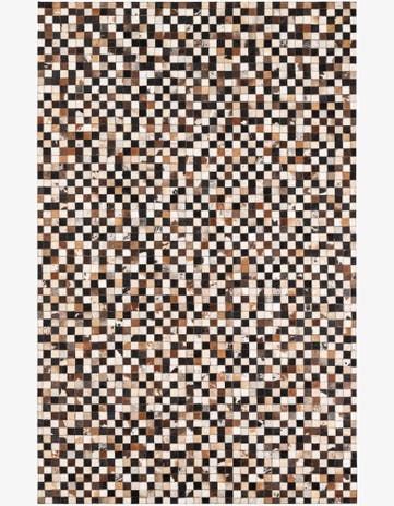 5' 1 x 8' 1 Cowhide Leather Rug