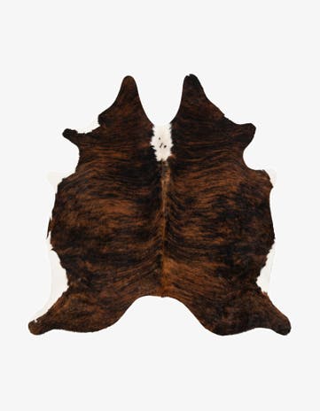 6' 1 x 6' 11 Cowhide Leather Rug