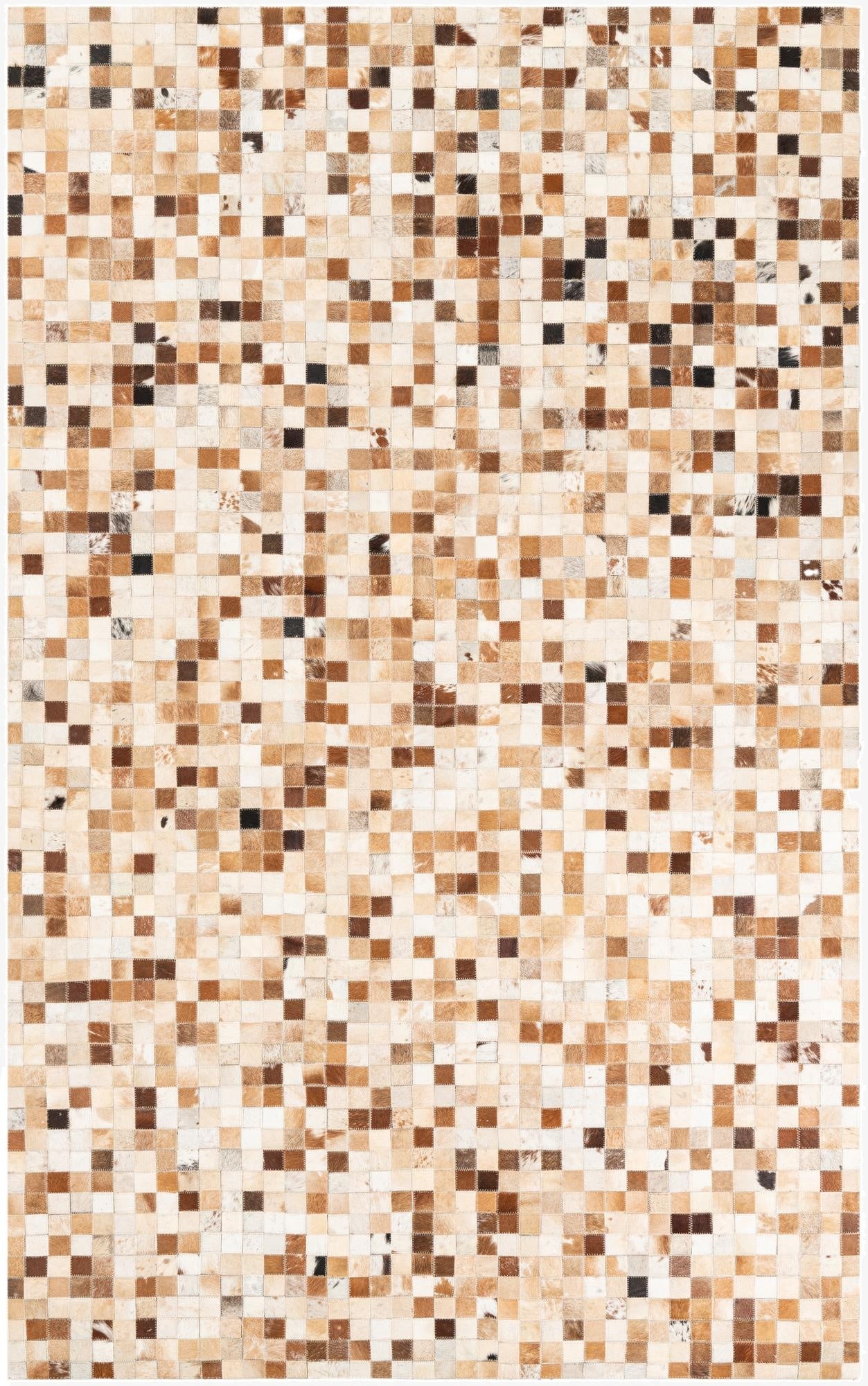 5' x 8' 1 Cowhide Leather Rug