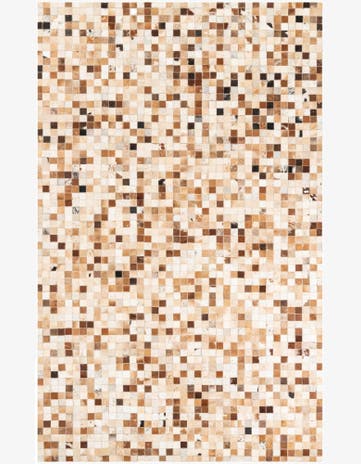 5' x 8' 1 Cowhide Leather Rug