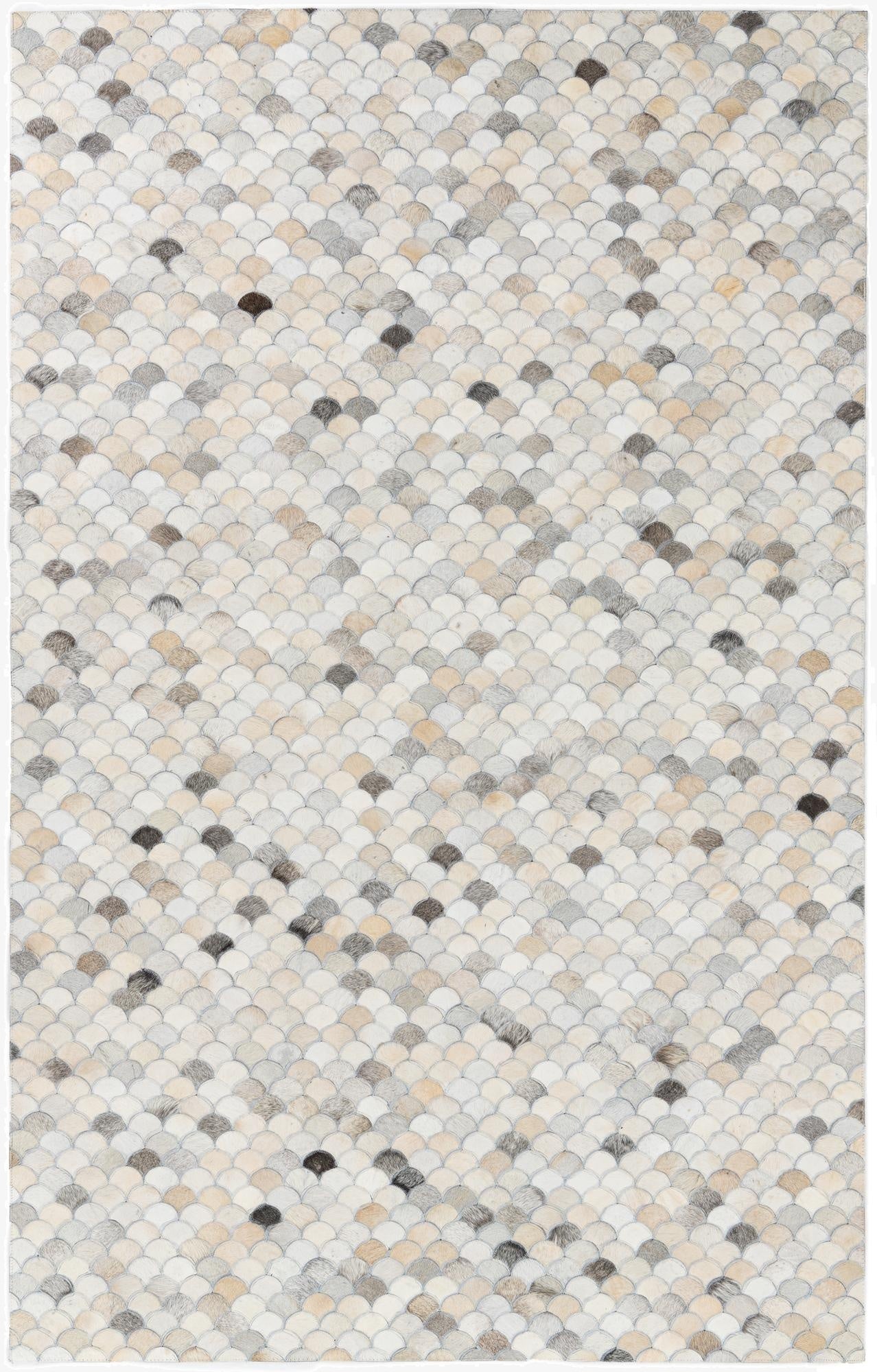 5' x 8' Cowhide Leather Rug