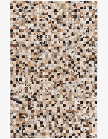 5' x 8' Cowhide Leather Rug