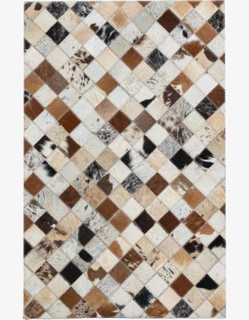 2' x 3' Cowhide Leather Rug