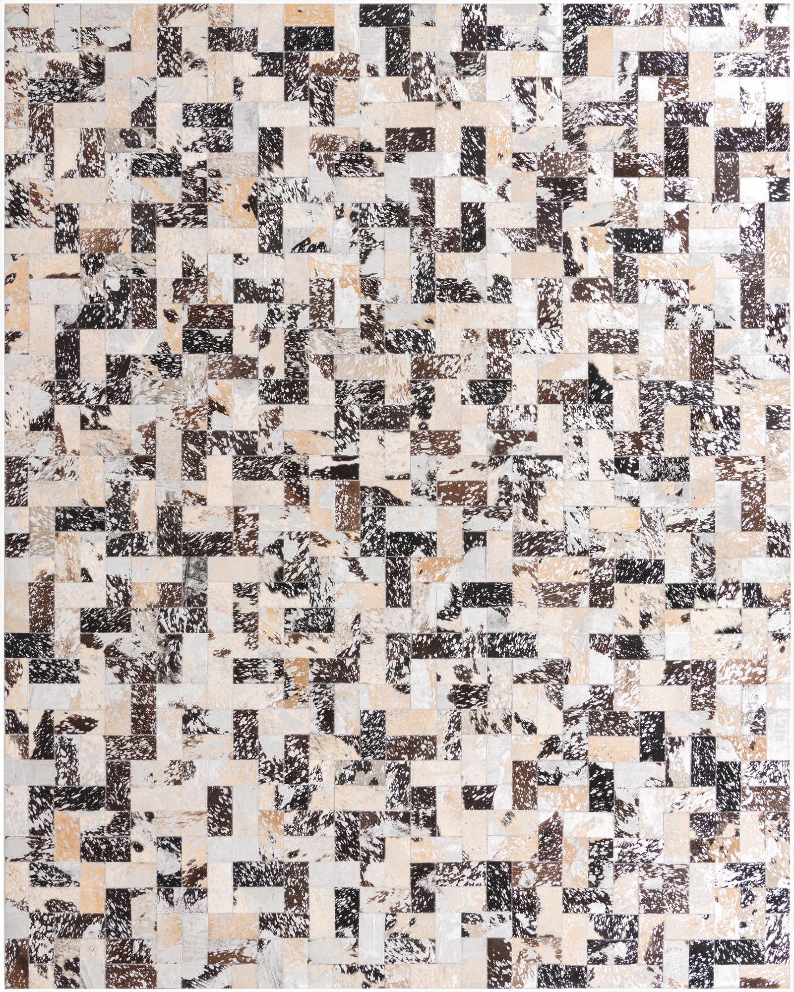 8' 1 x 10' 1 Cowhide Leather Rug