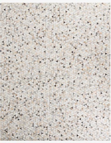 7' 10 x 9' 9 Cowhide Leather Rug