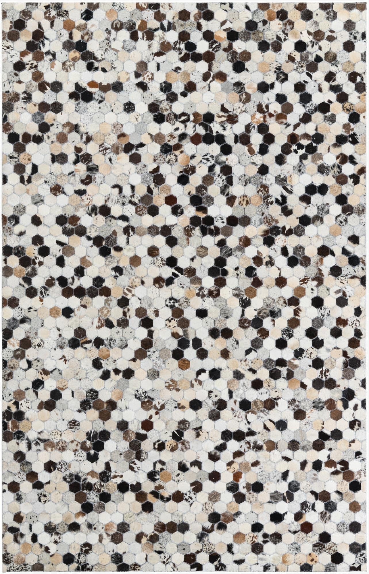 5' x 8' Cowhide Leather Rug