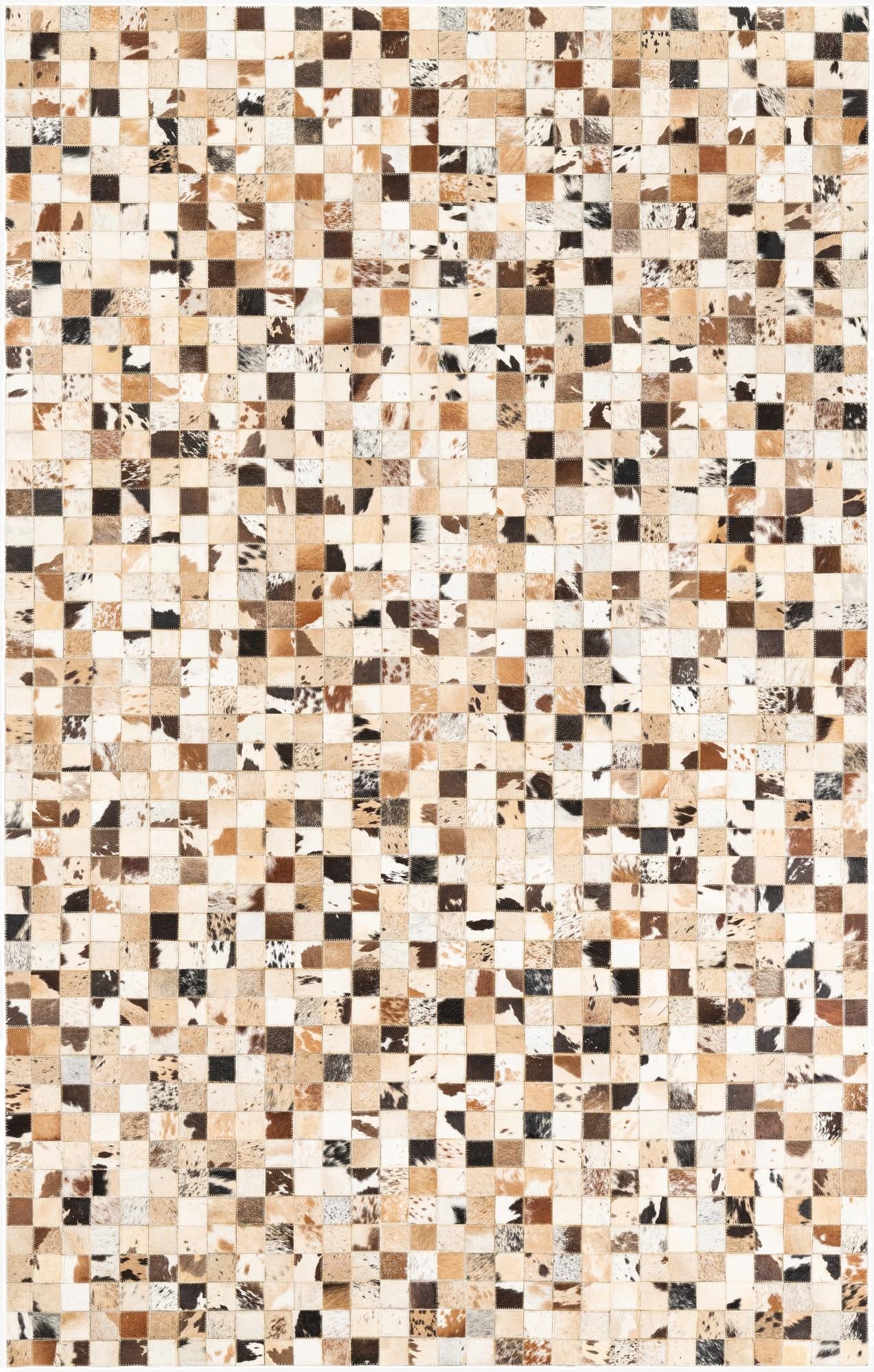 5' x 8' Cowhide Leather Rug