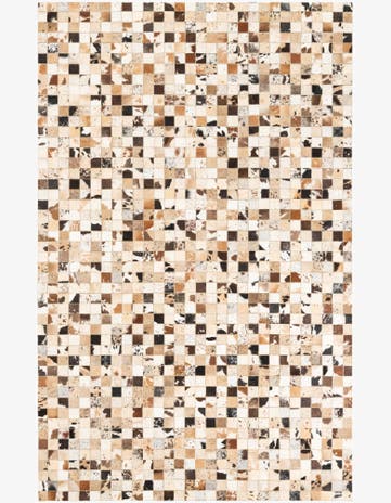 5' x 8' Cowhide Leather Rug